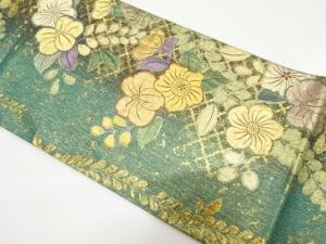 辻ヶ花模様織り出し　振袖用袋帯